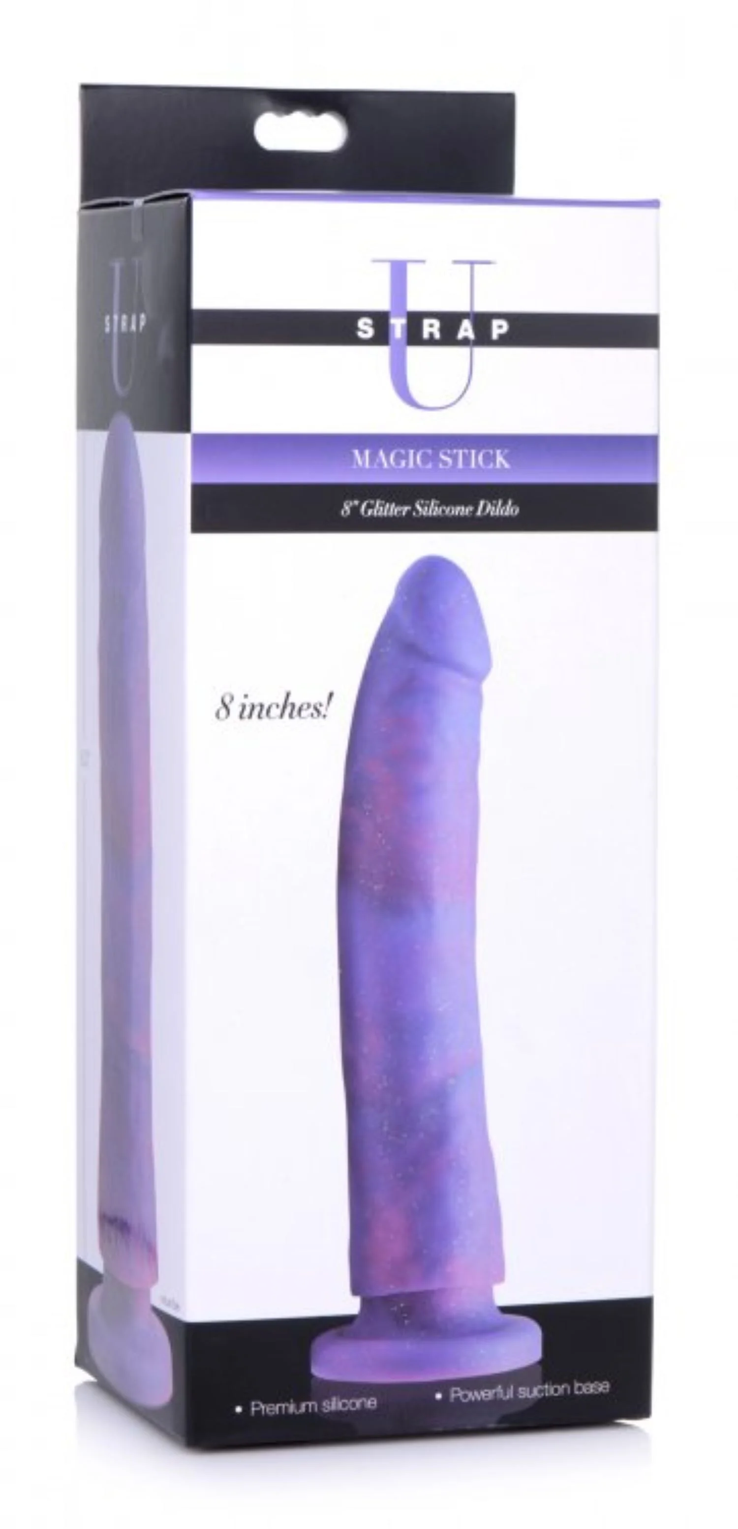 Magic Stick Siliconen Dildo Met Glitters - 20 cm