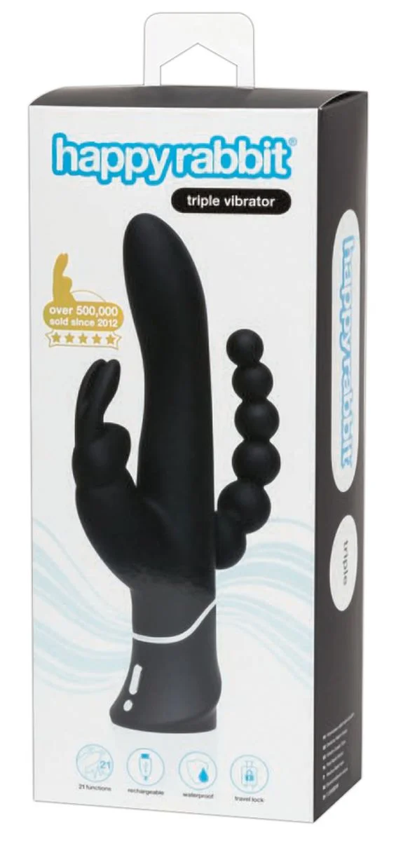 Happy Rabbit – Triple Curve Rabbit Vibrator – Zwart