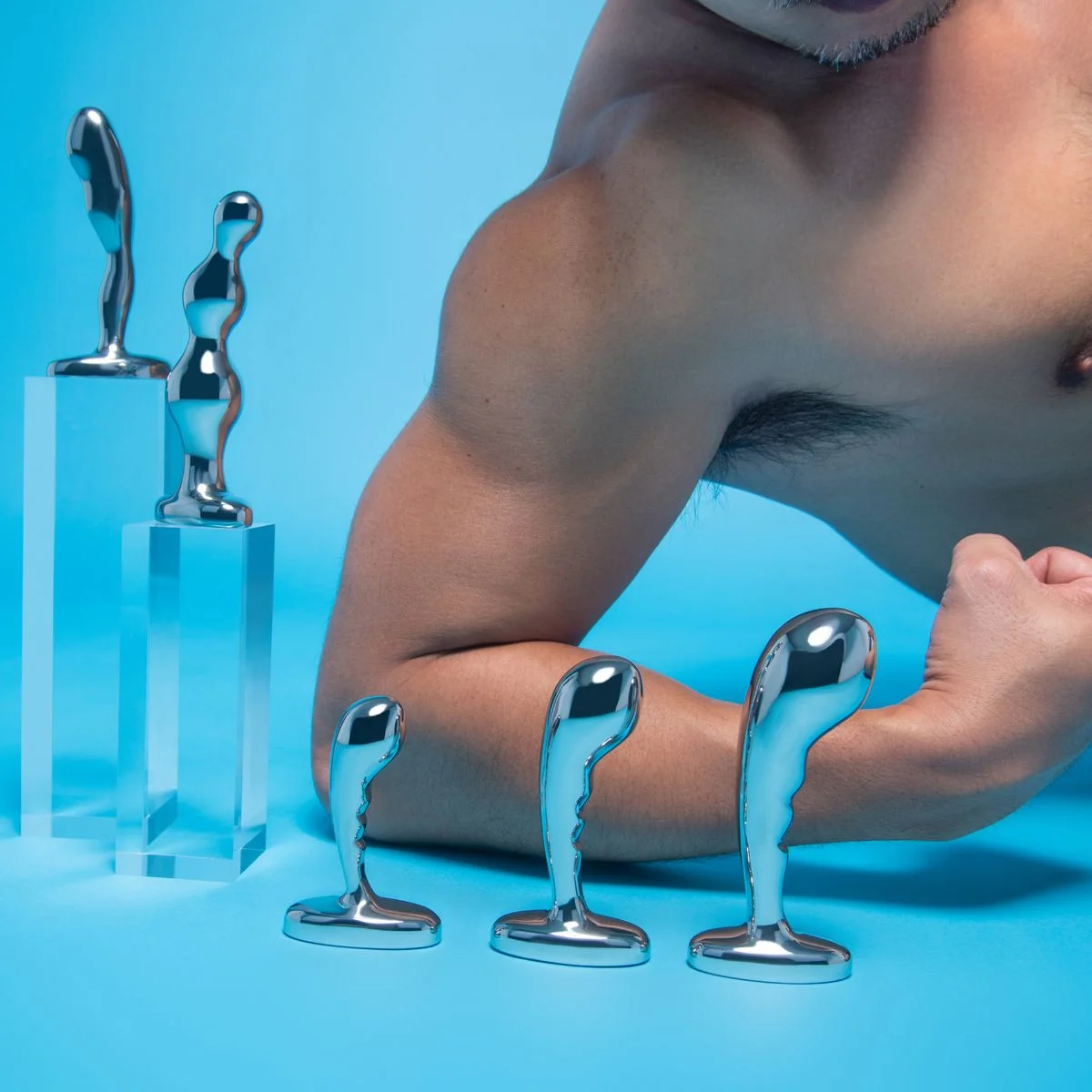 B-Vibe – Stainless Steel P-Spot Training Set – 3 Plugs