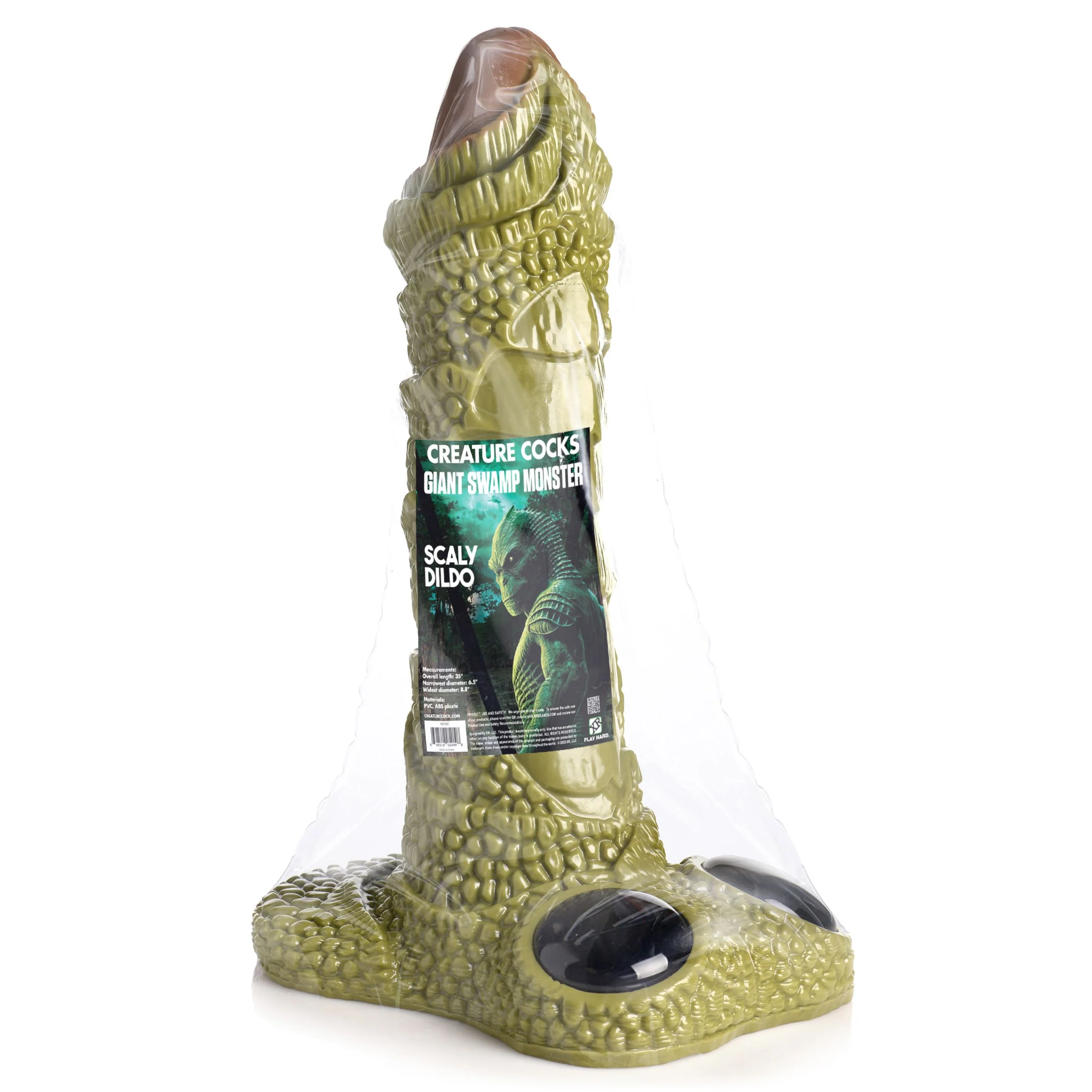 XR Brands - Reusachtig Geschubd Moerasmonster Dildo - Groen