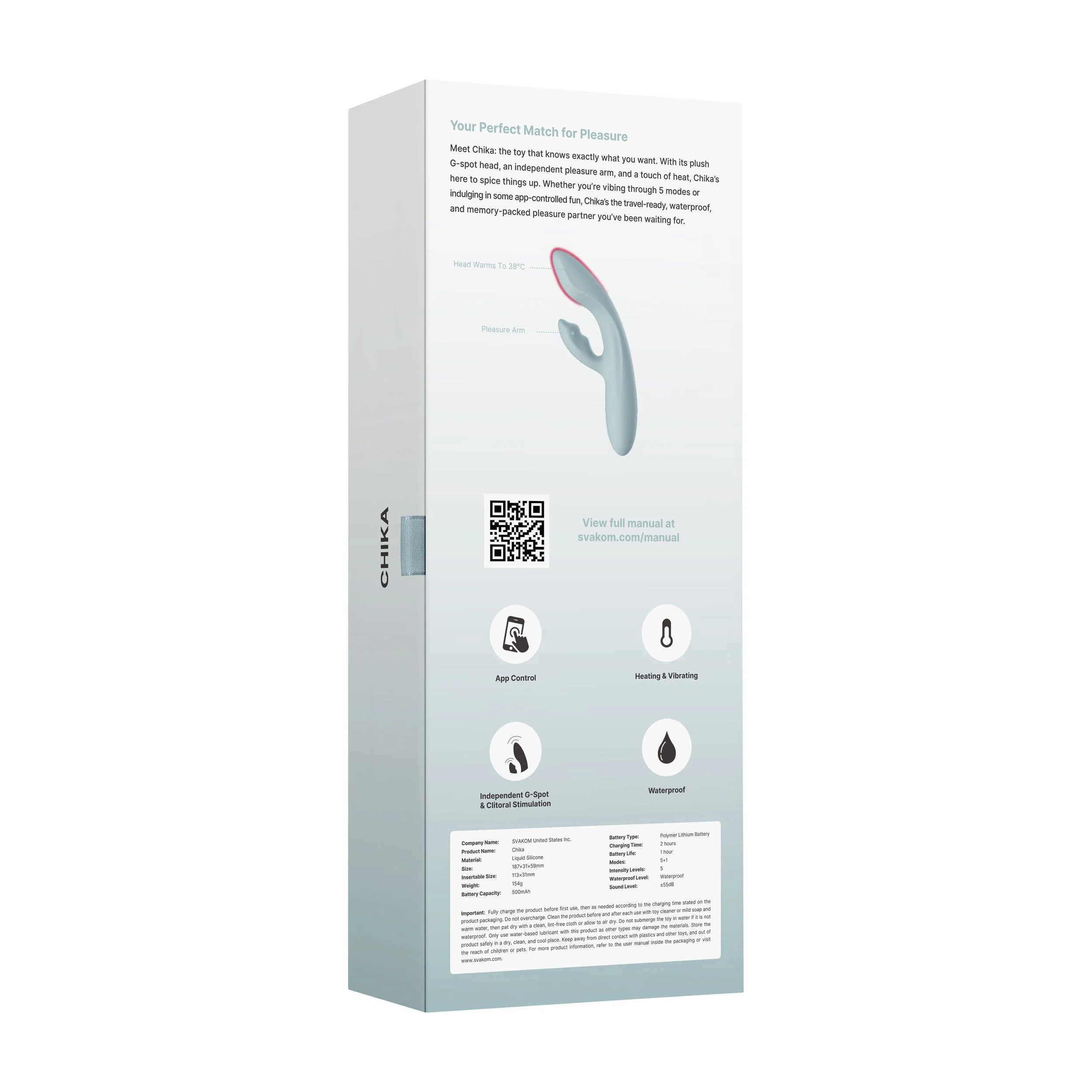 SVAKOM - Chika Verwarmende Tarzan Vibrator App Controlled