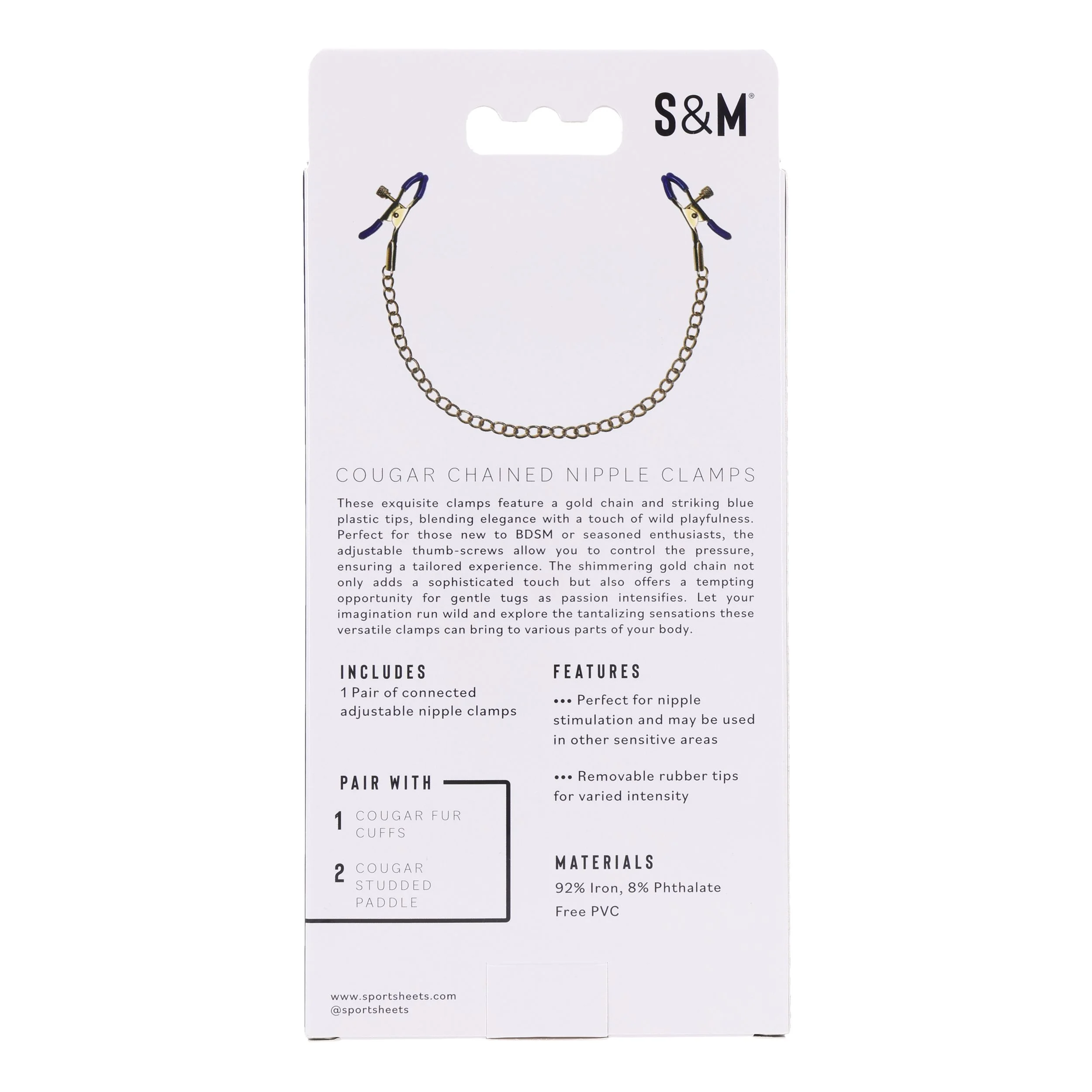 Cougar Tepelklemmen met Ketting - Goud