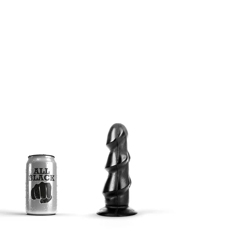 All Black - Zwarte Anaal Dildo Met Ribbels