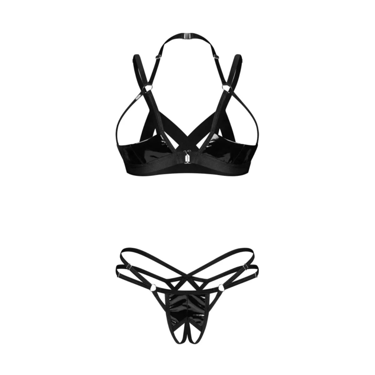 Obsessive – Keira Lise 2-Delige Open Set – Zwart