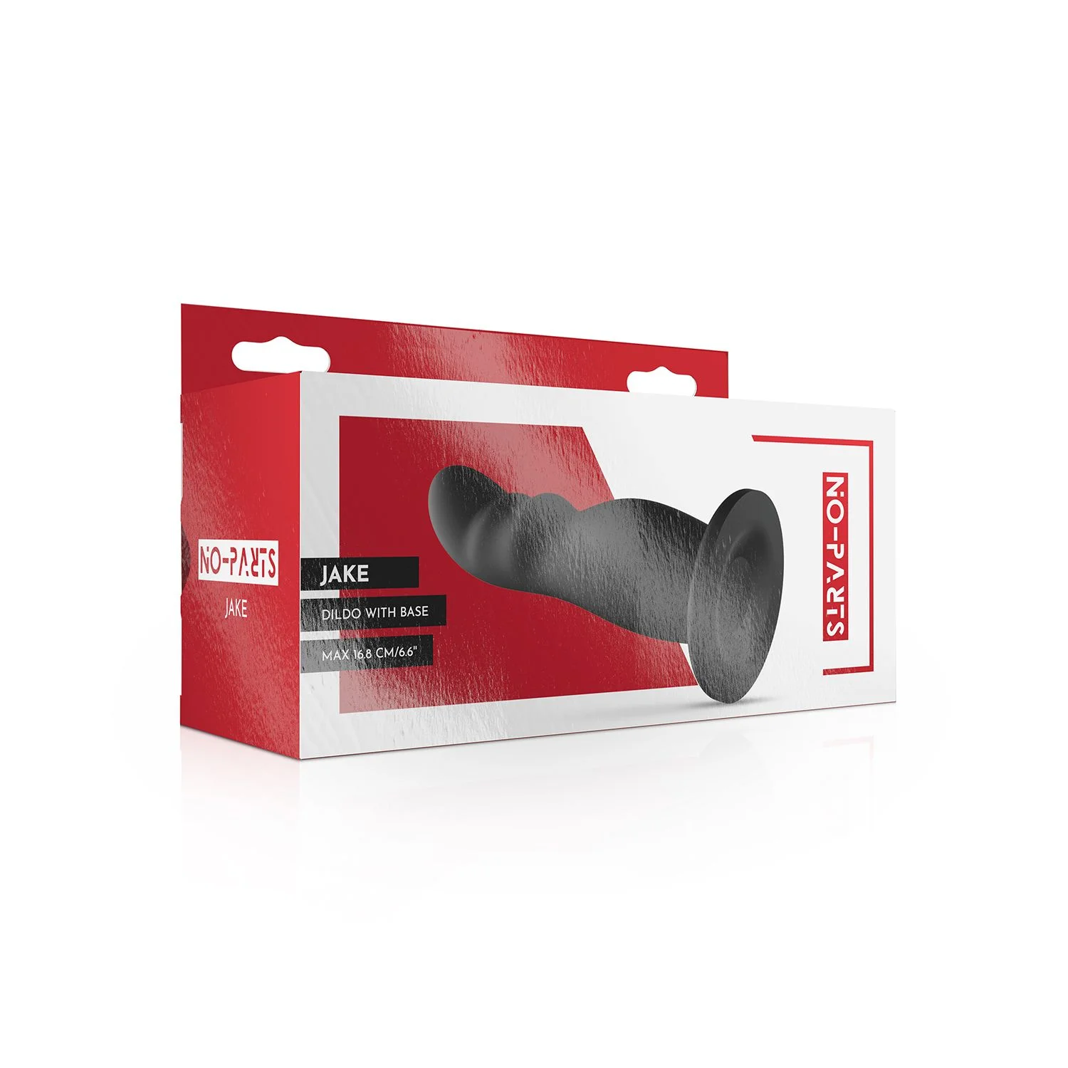 No-Parts - Jake Dildo met Basis - Zwart