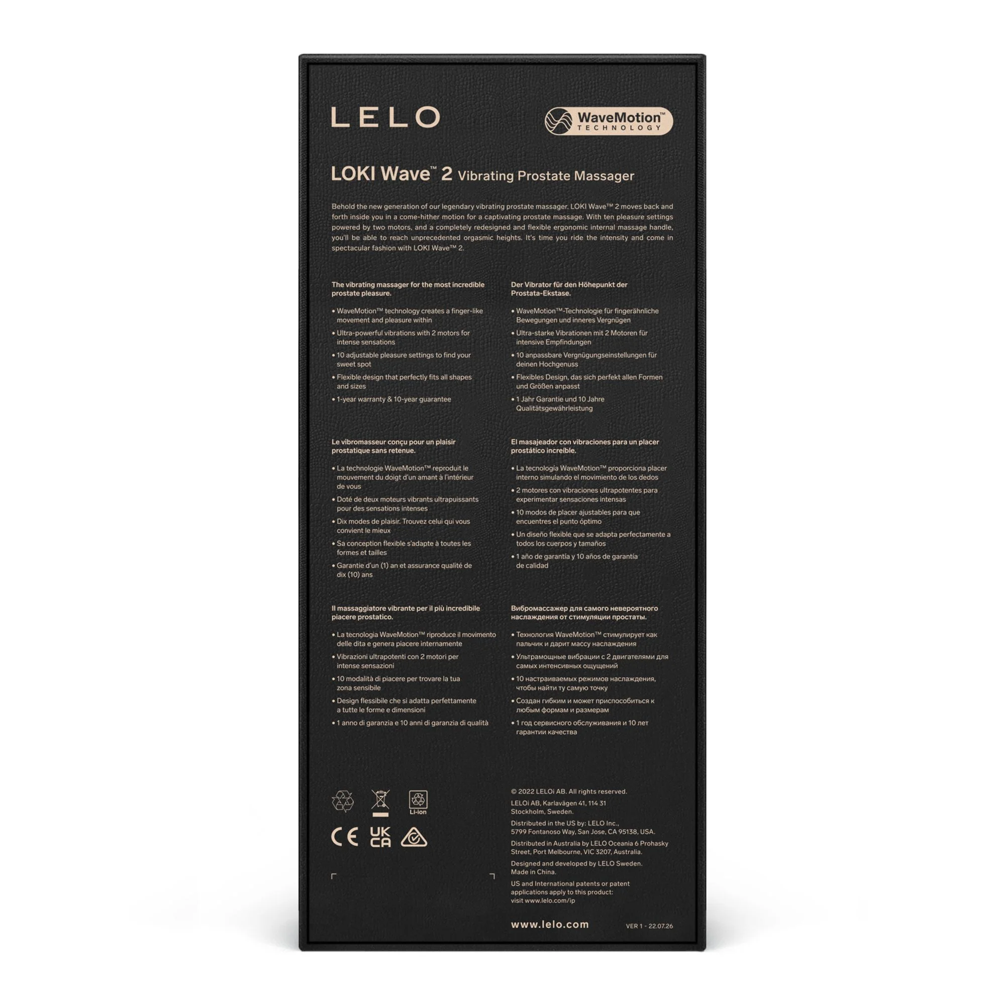 LELO - Loki Wave 2 Prostaat Vibrator - Basic Blue