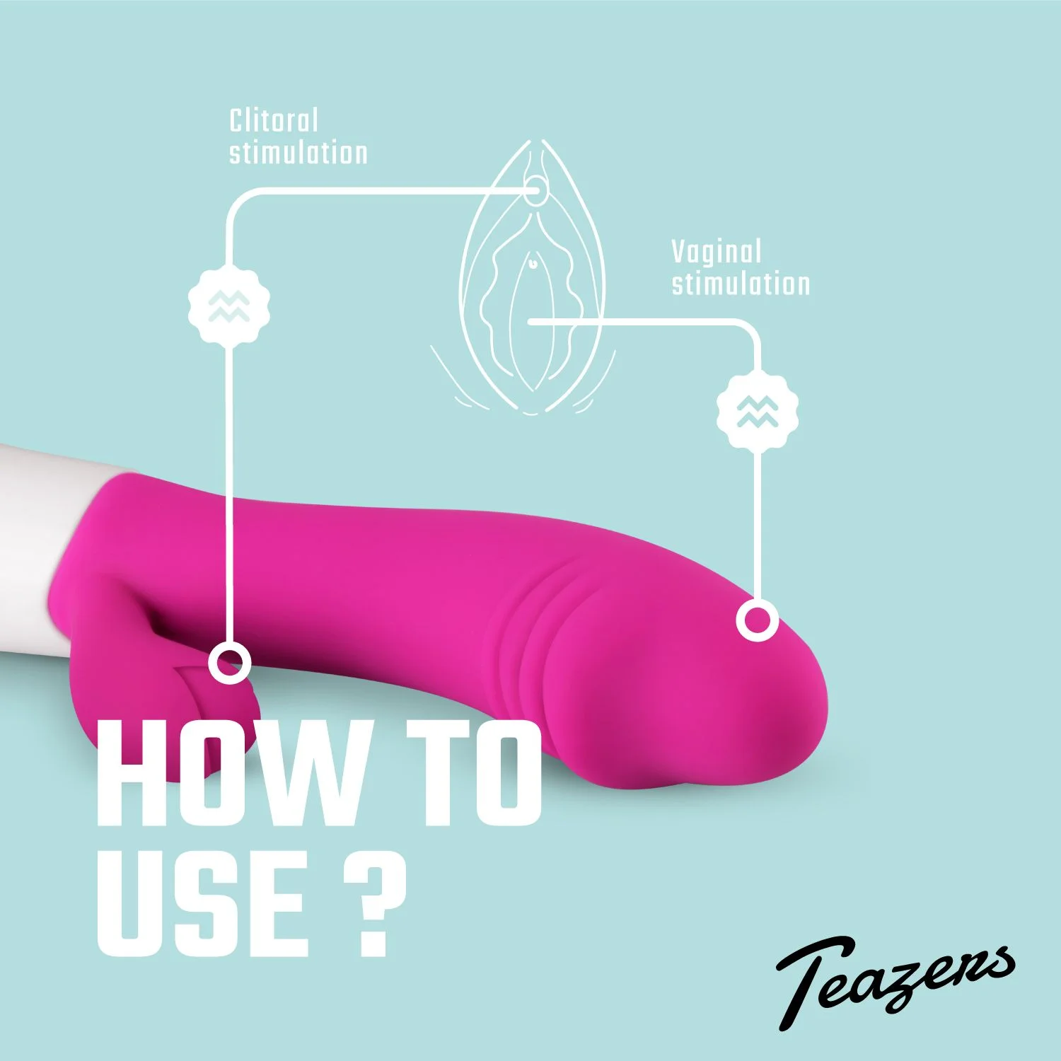 Teazers – Realistische Rabbit Vibrator – Roze