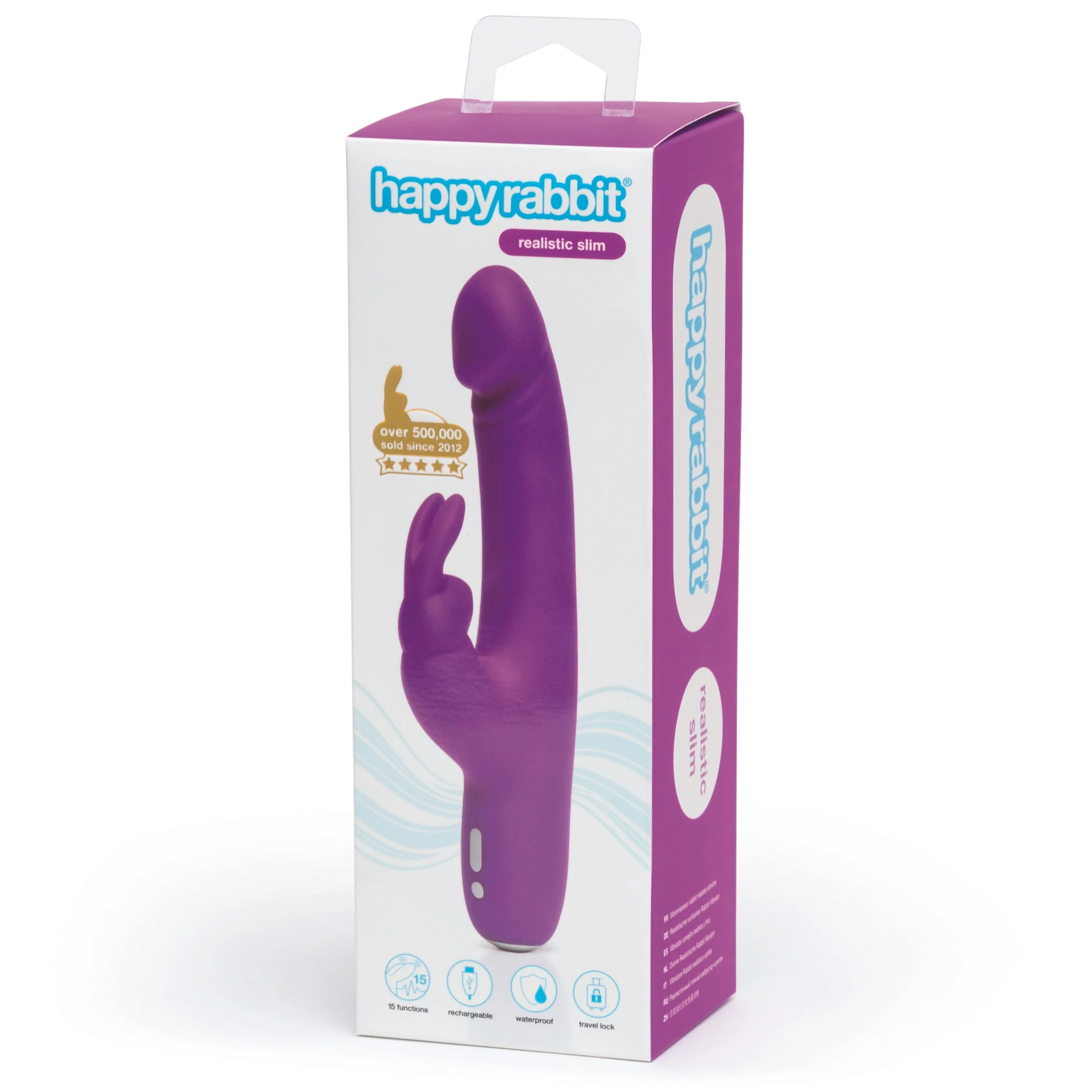 Happy Rabbit – Slimline Realistic Rabbit Vibrator – Paars