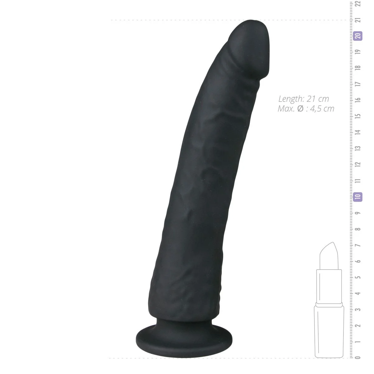 Realistische Dildo met Zuignap - 21 cm