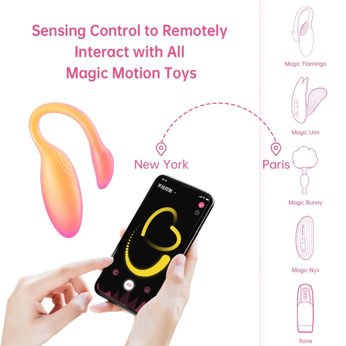 Magic Motion - Flamingo Max Vibrerend Ei en Kegeltrainer in 1  - Oranje