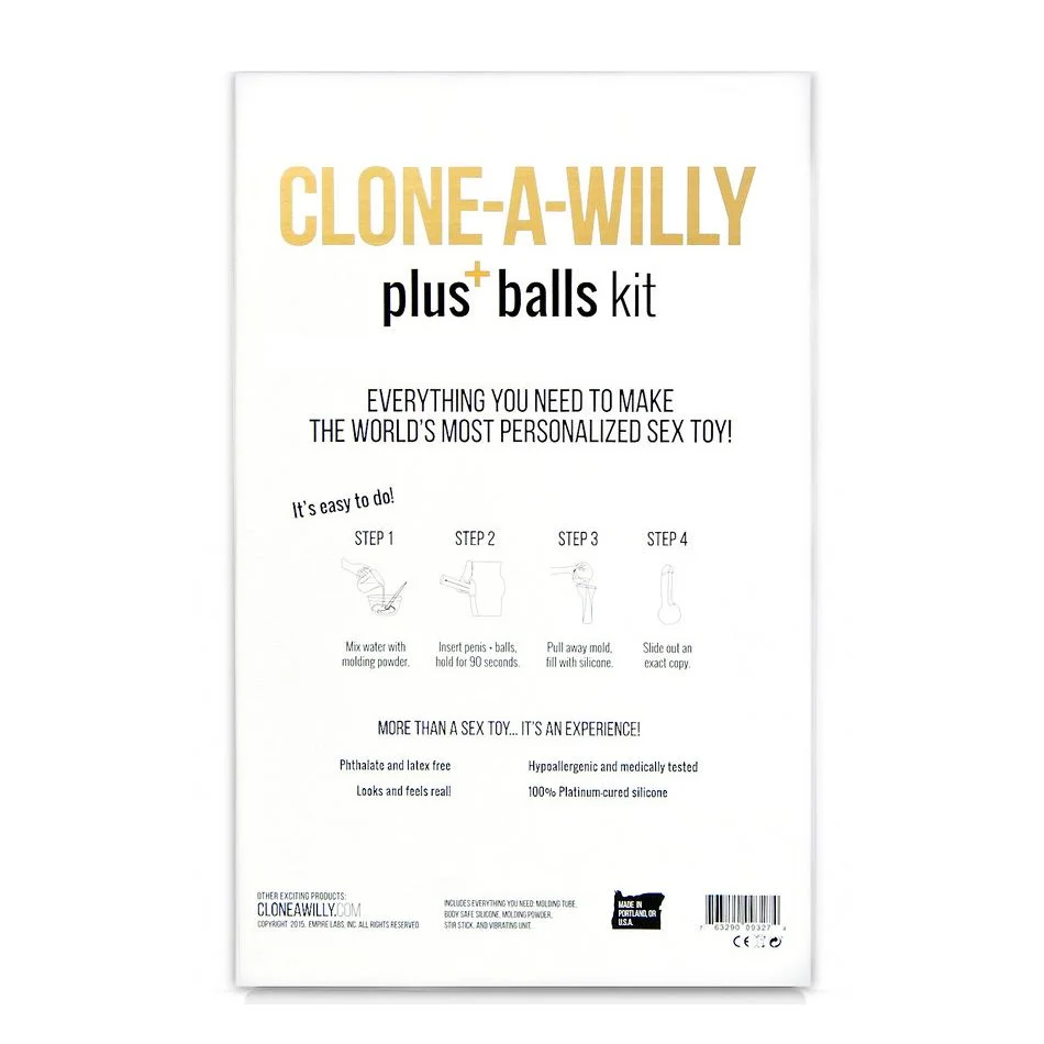 Clone-A-Willy – Vibrerende Dildo Kit met Ballen – Beige