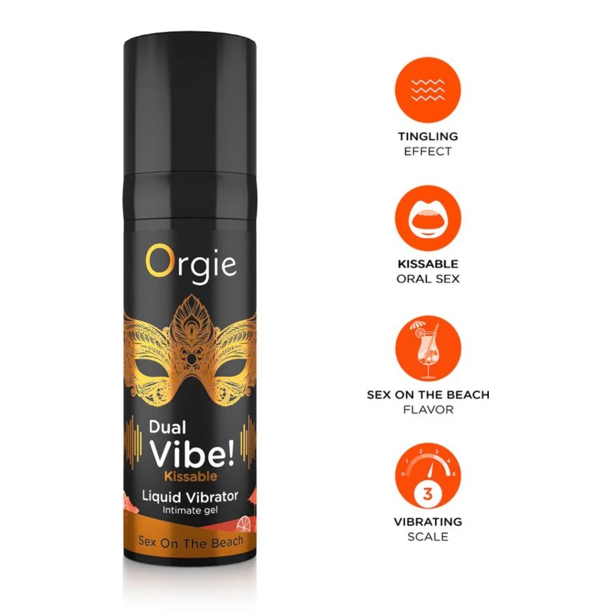 Orgie – Dual Vibe! Kissable Liquid Vibrator – Sex On The Beach