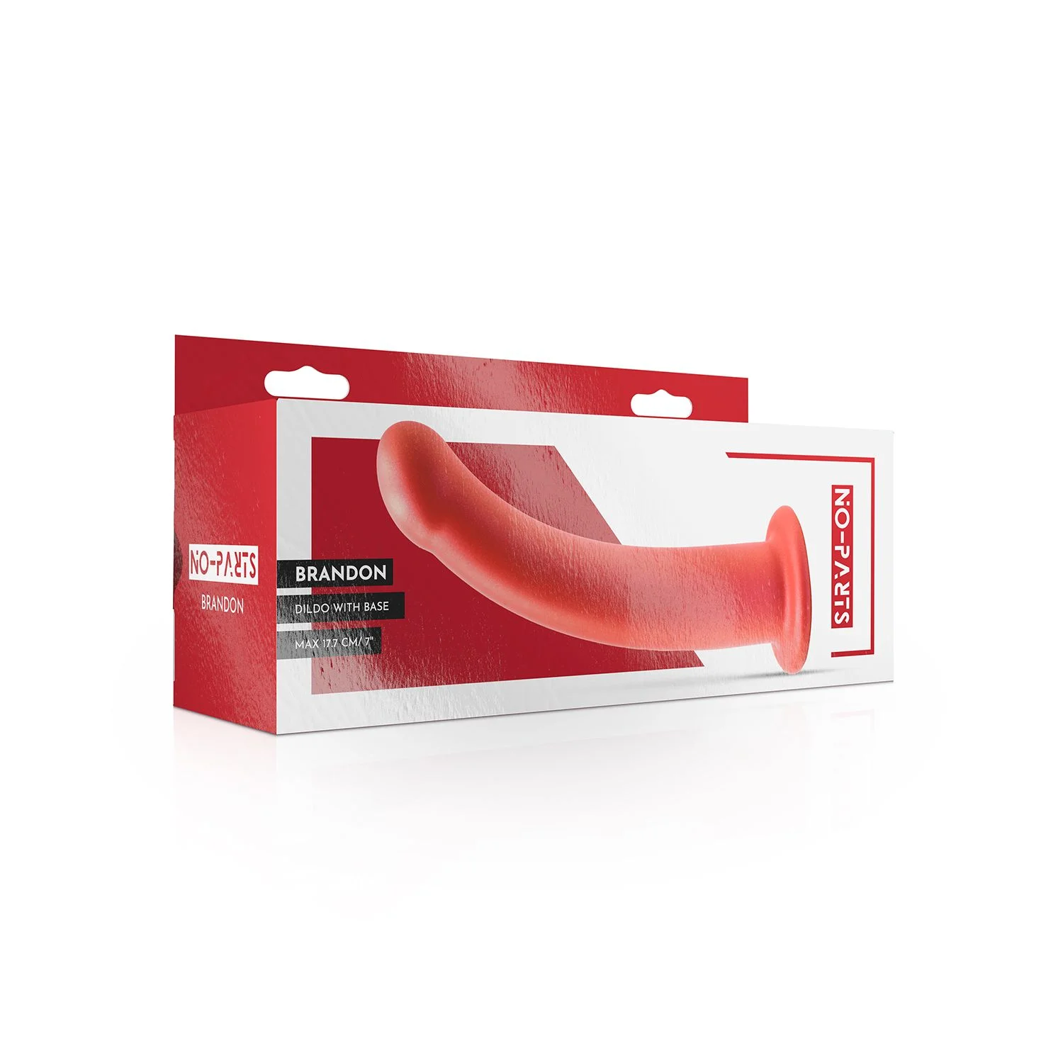 No-Parts - Brandon Dildo met Basis - Rood