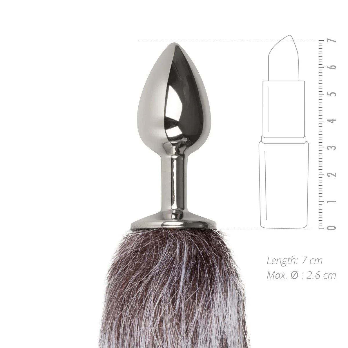 Fetish - Vossenstaart buttplug - Zilver