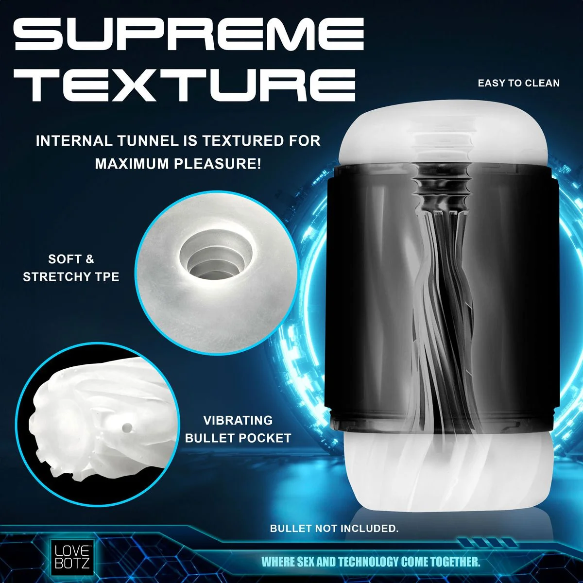 THE MILKER - Mega-Pod Sucking Masturbator - Zwart