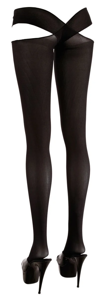 Cottelli Collection - Panty met open kruis - Zwart