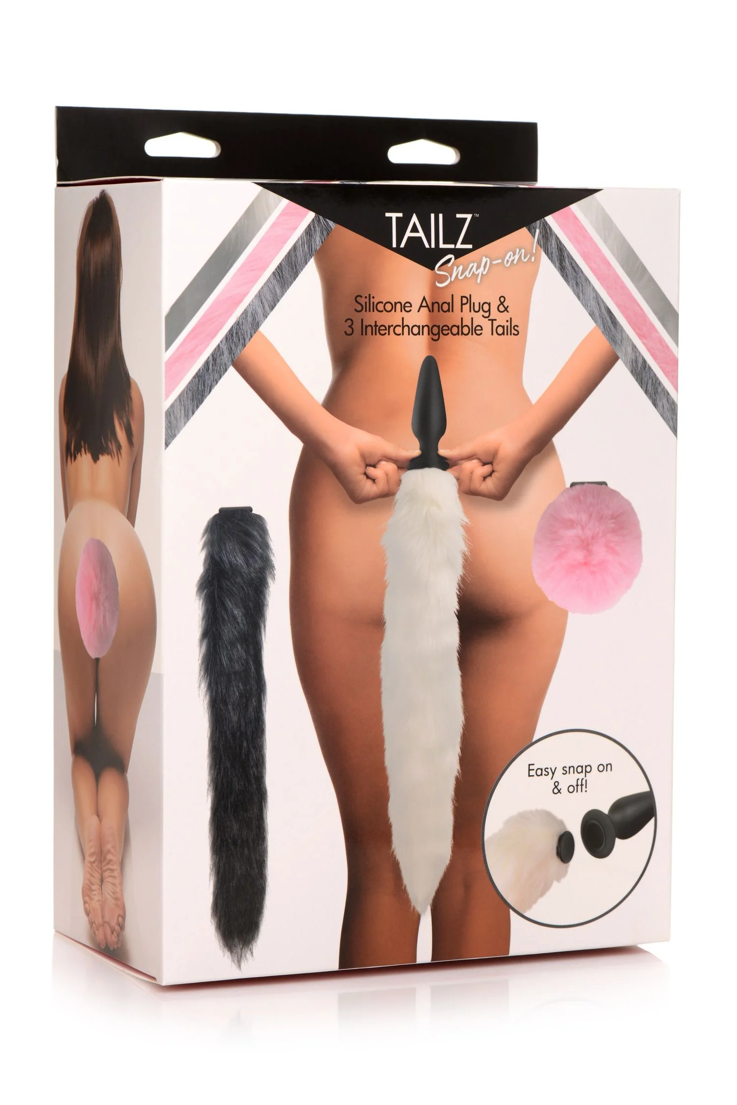 TAILZ - Snap-On Anaalplug met 3 Verwisselbare Staarten
