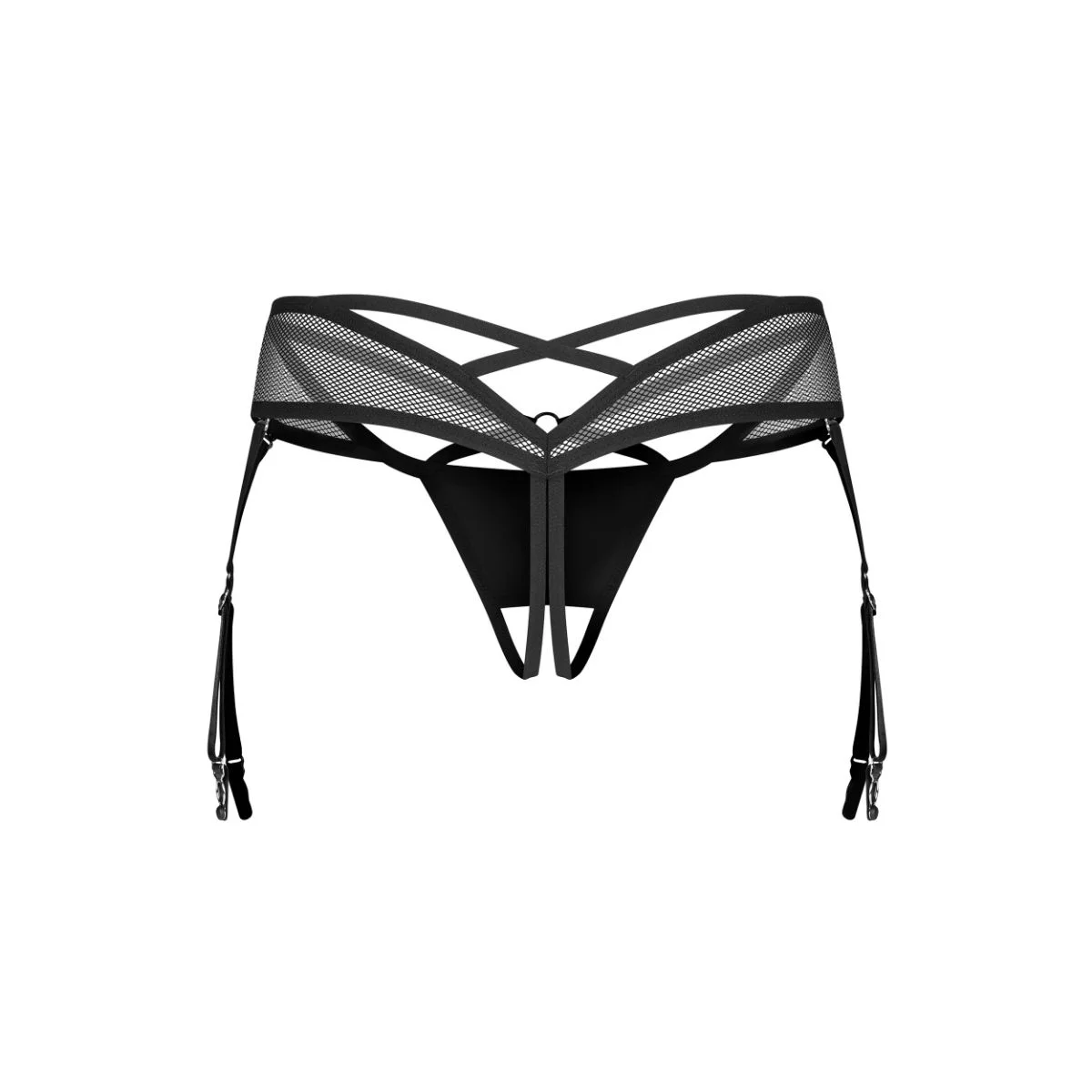 Obsessive – Dominna Crotchless Thong – Black