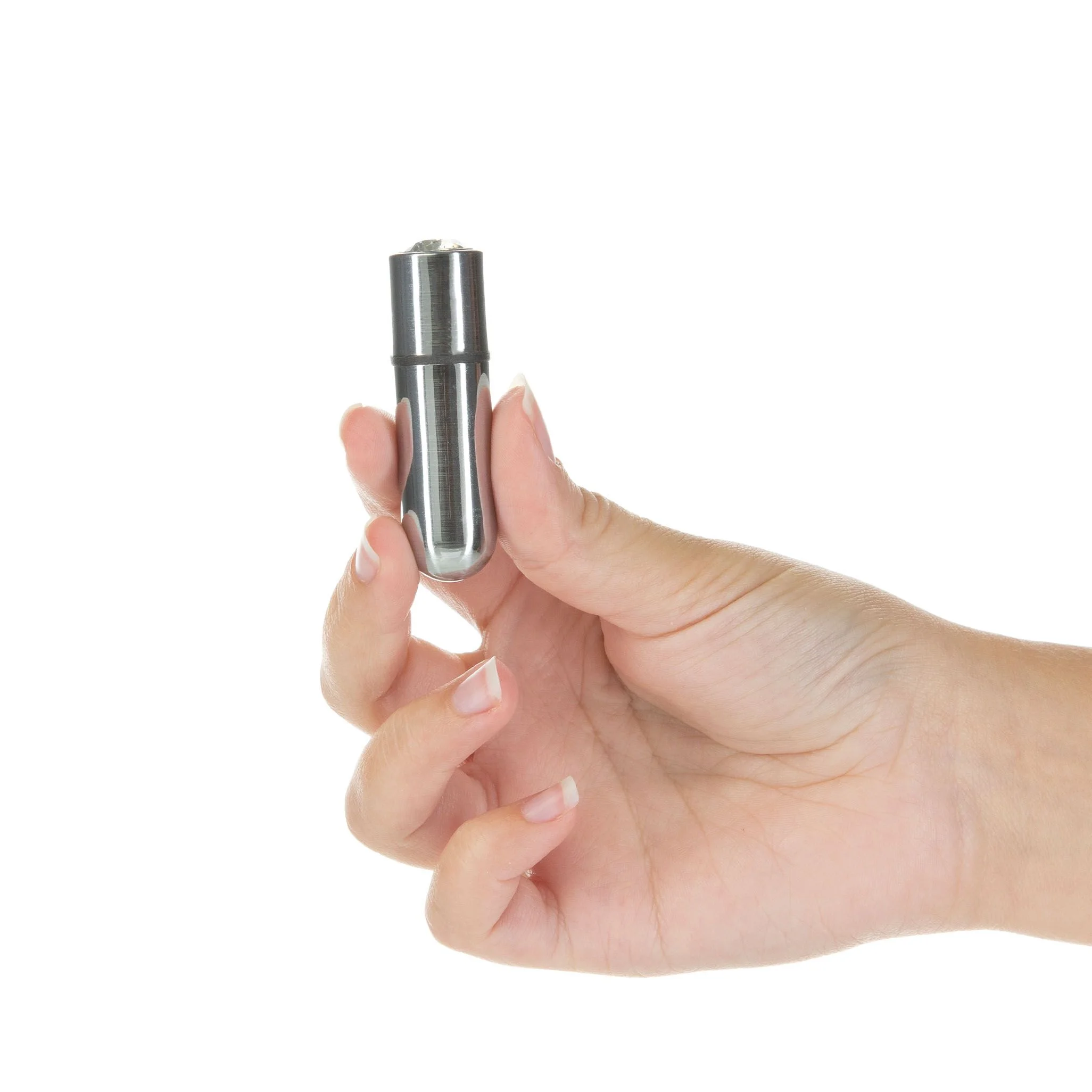 PowerBullet - First Class Mini Bulllet met Kristal 9 Standen Zilver