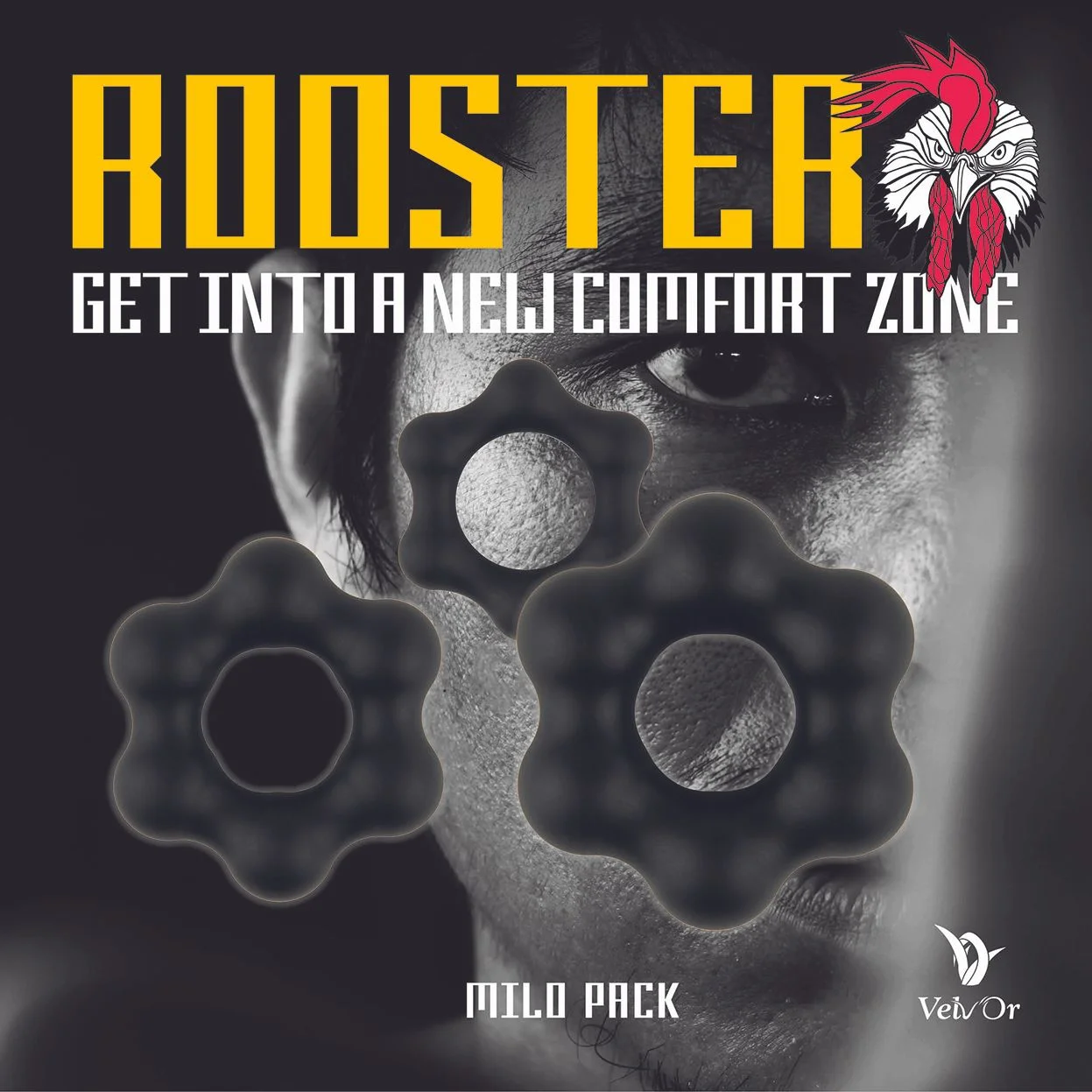 Velv'Or - Rooster Milo Pack Set of Robust Cock Rings