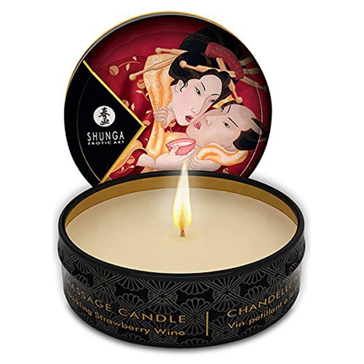 Shunga - Massagekaars Sparkling Strawberry/Romance 30ml