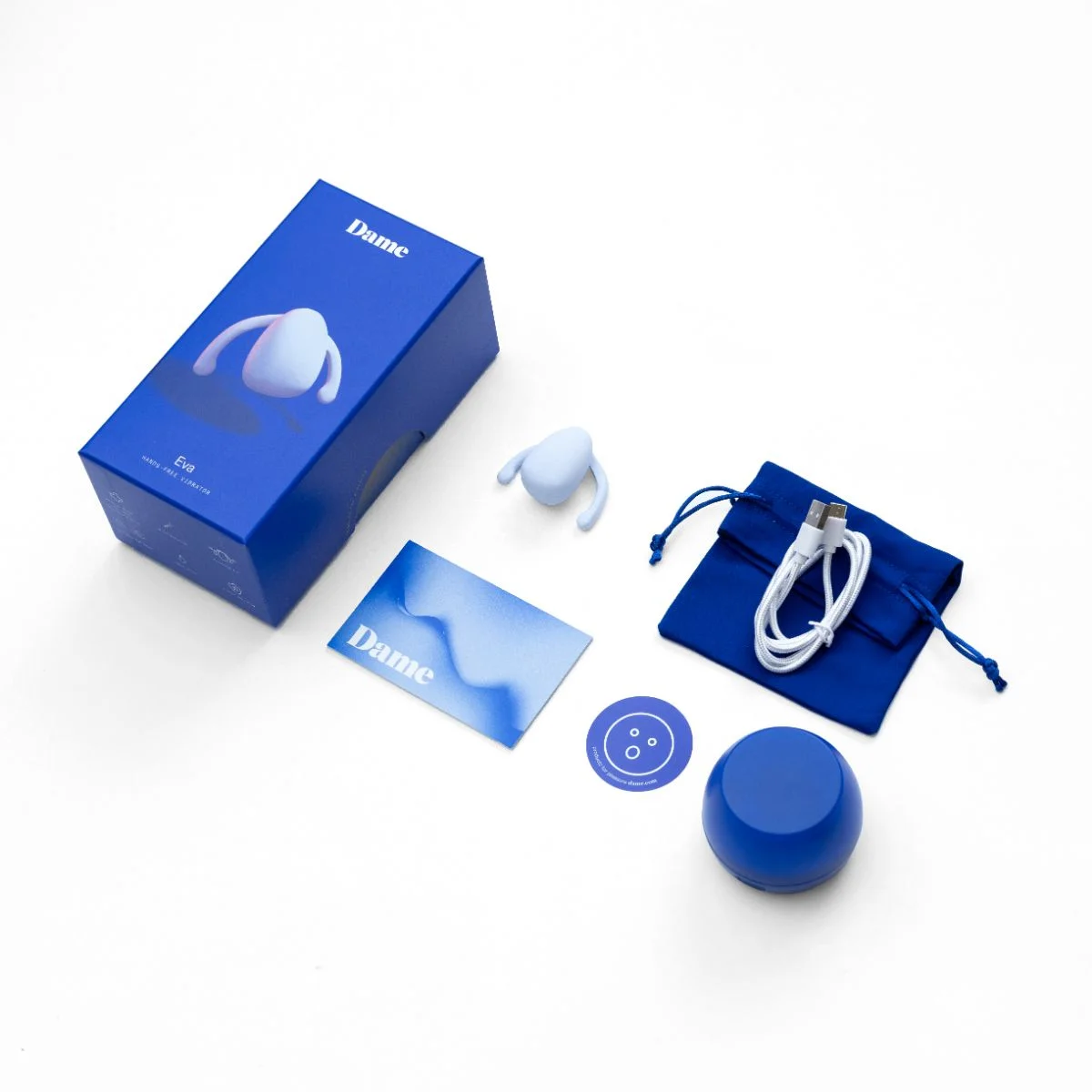 Dame Products - Eva II Hands-Free Vibrator - Lichtblauw