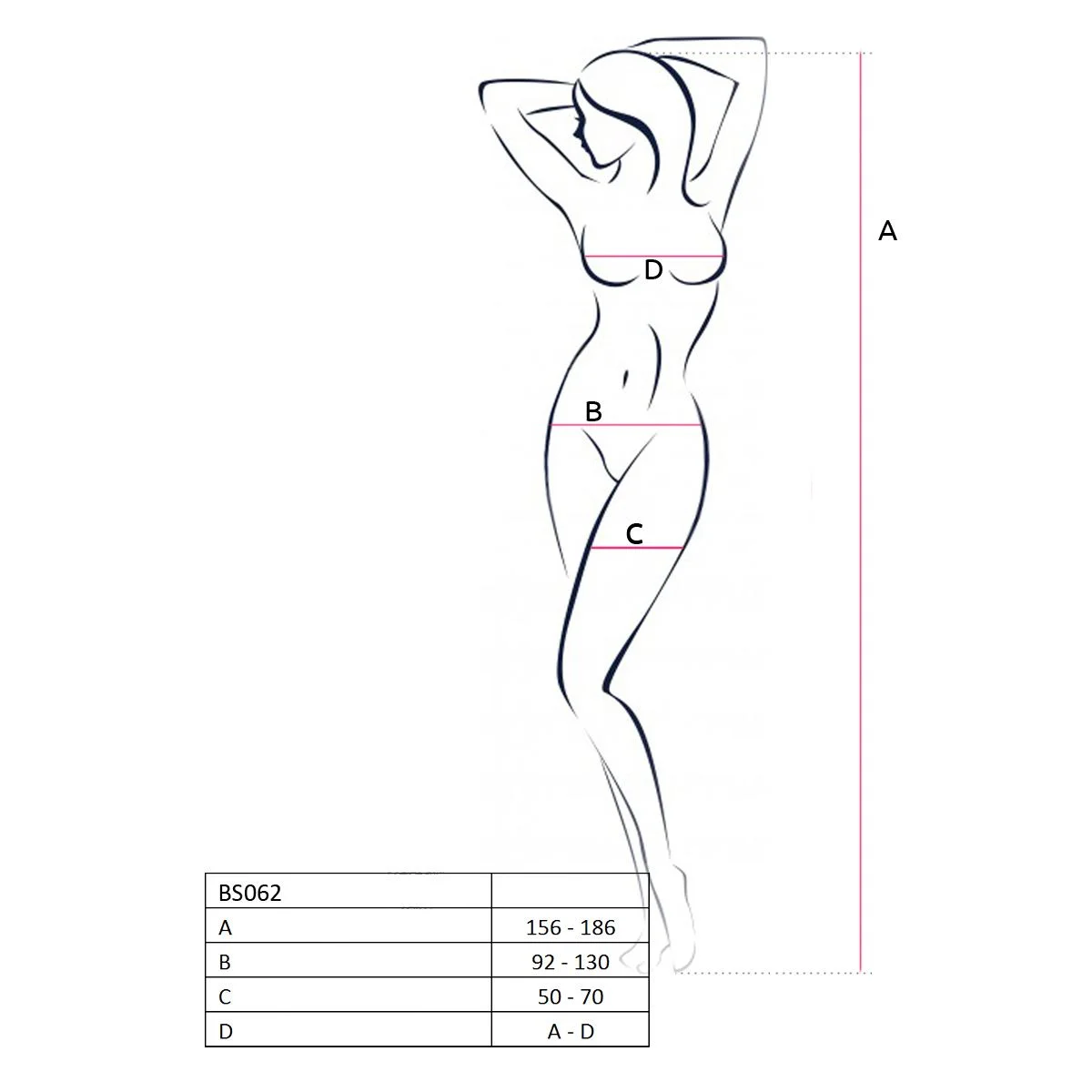 Passion - BS062 Bodystocking - Rood