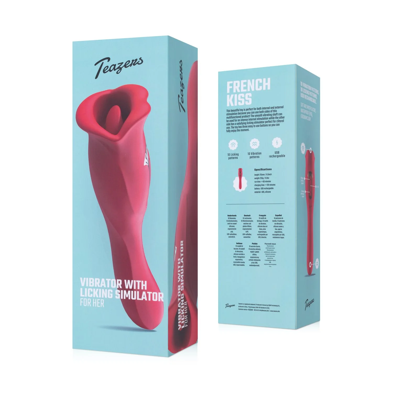 Teazers Vibrator met Likkende Clitoris Stimulator