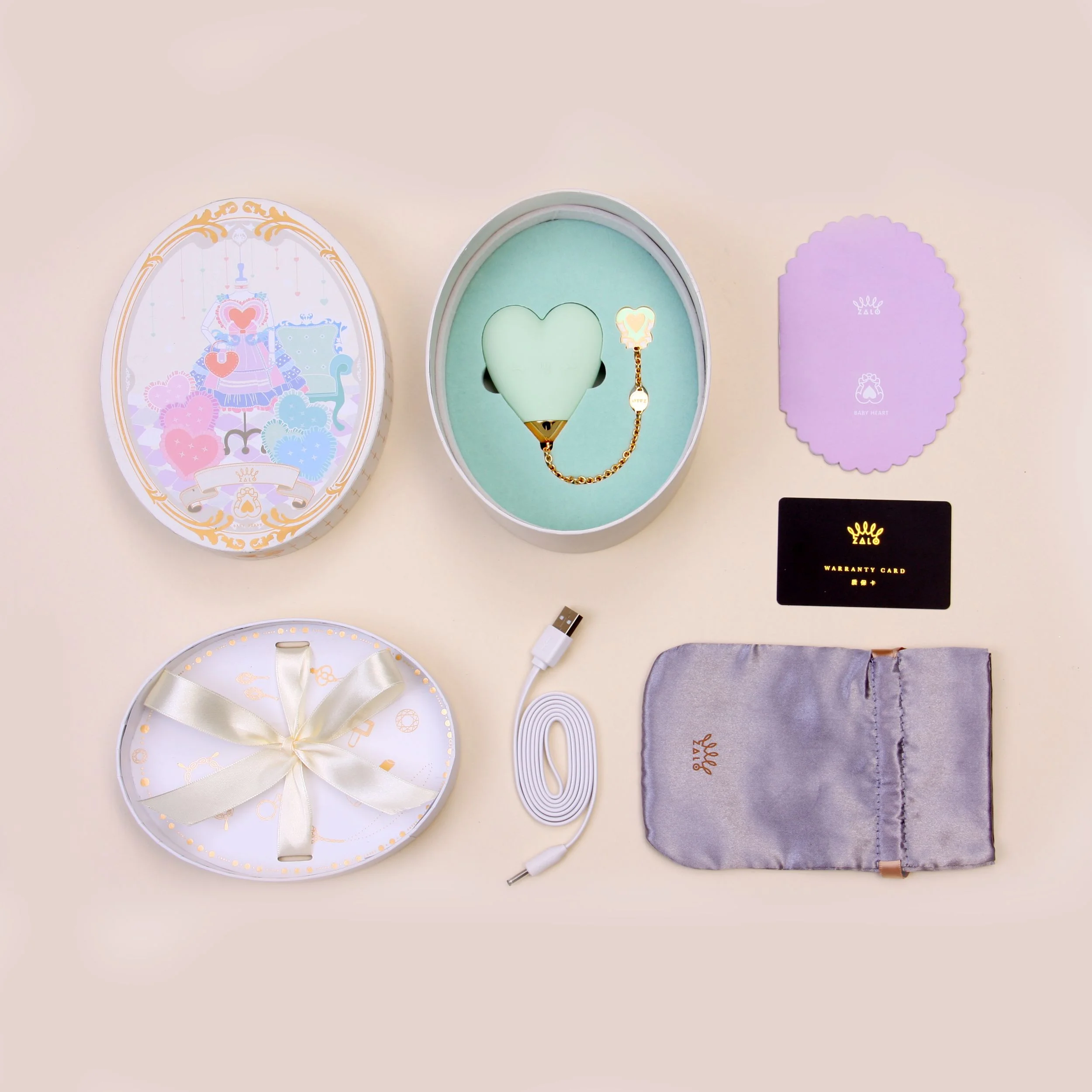 Zalo - Baby Heart Personal Massager Groen