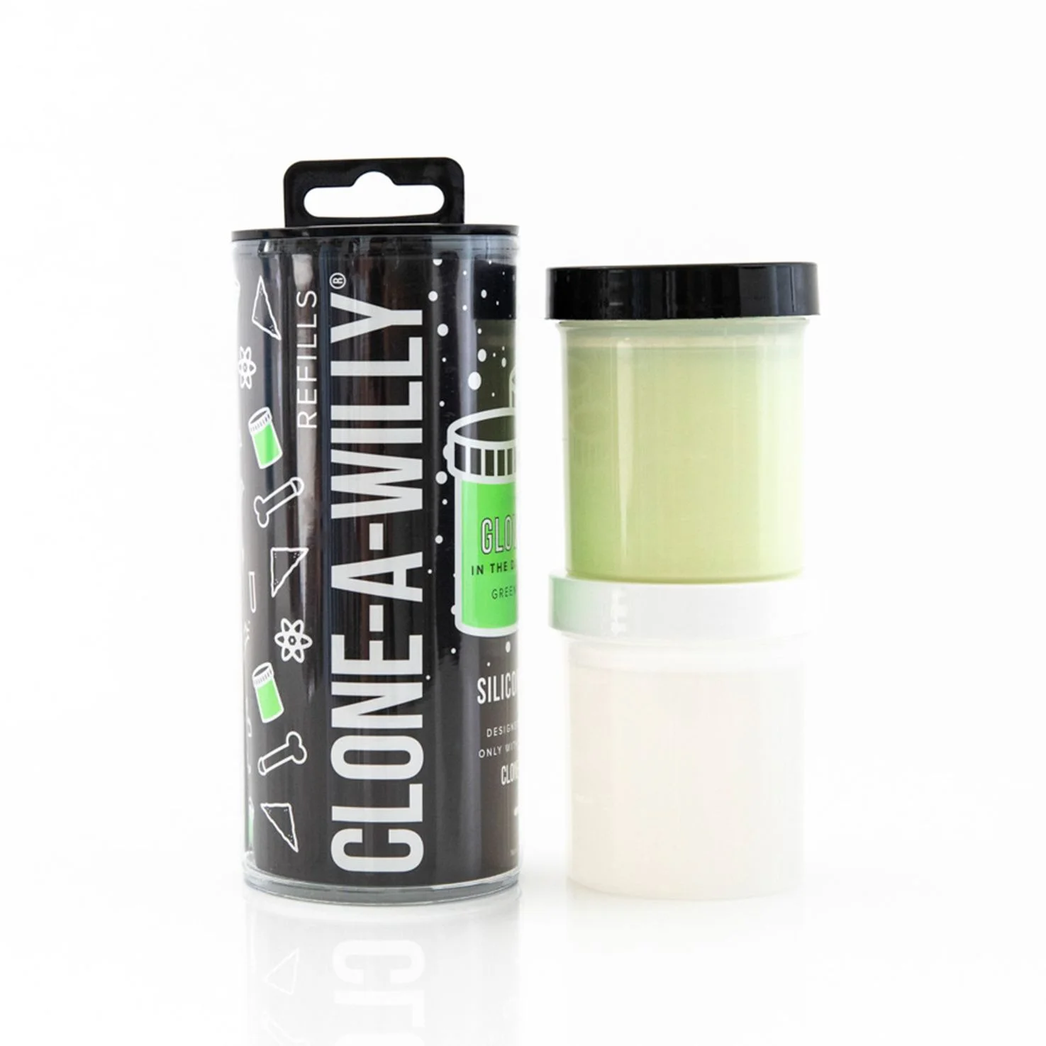 Clone-A-Willy - Navulling Siliconenrubber - Glow in the Dark Groen