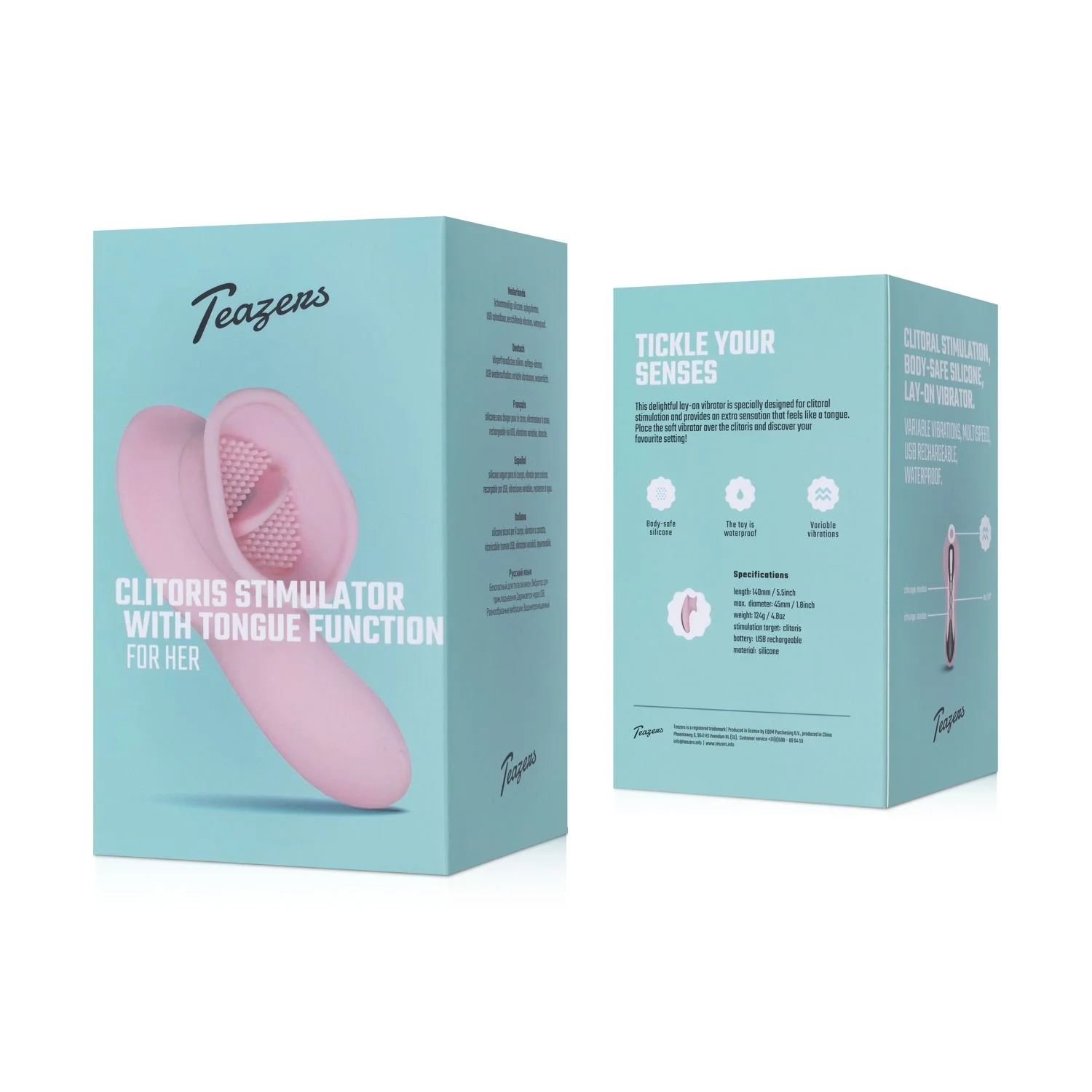 Teazers – Clitoral Tong Vibrator – Roze