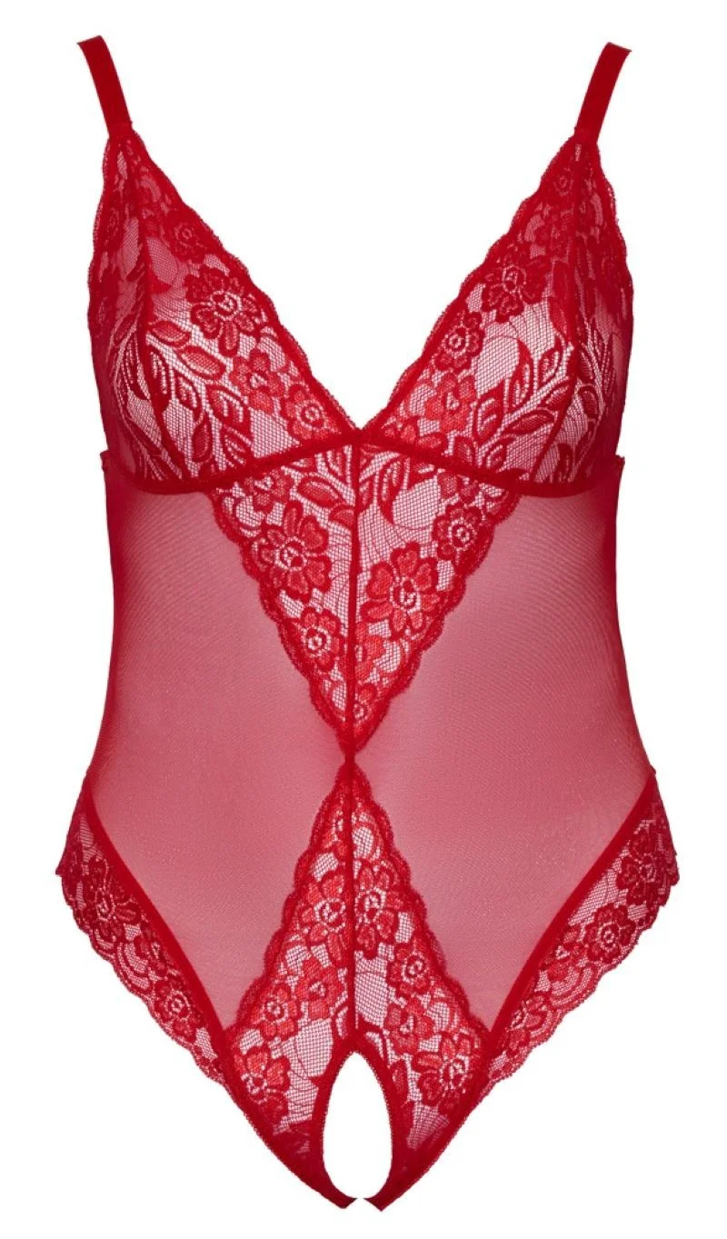 Body Met Open Kruisje - Rood