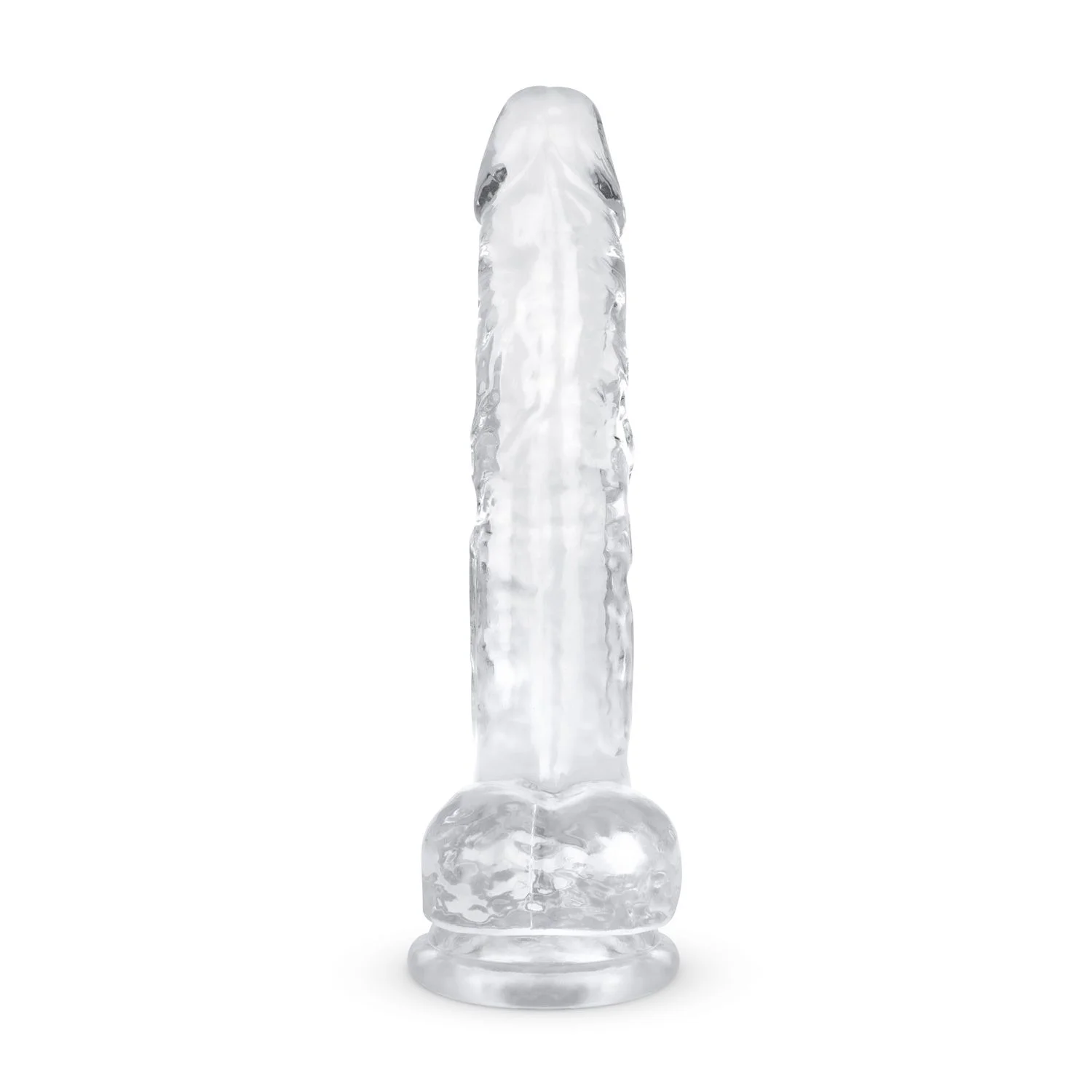 Jelly Dildo met ballen - 19 cm