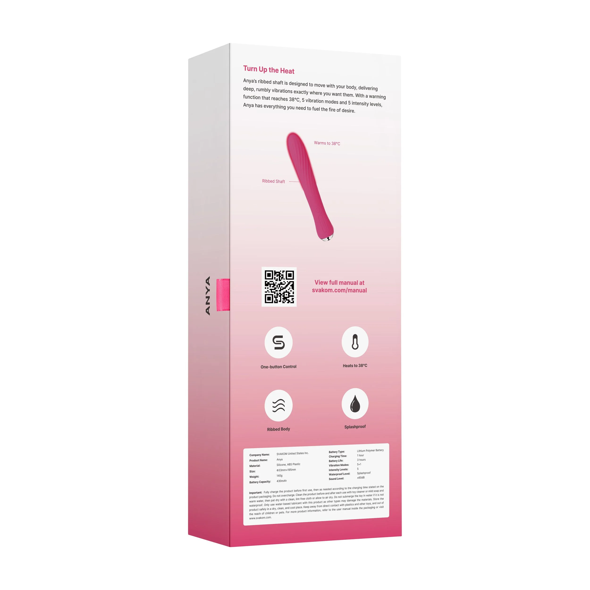 Svakom - Anya Verwarmende Vibrator - Roze