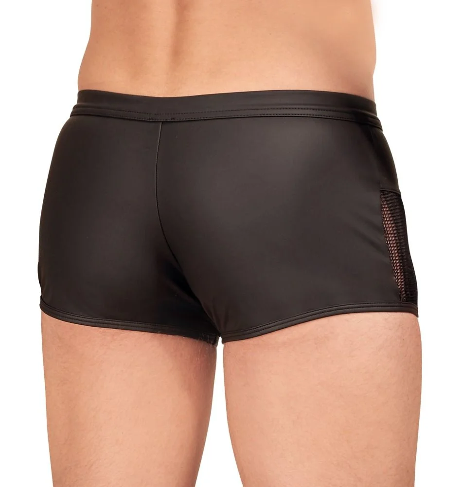 Leather Look Heren Boxer Met Ritssluiting - Zwart