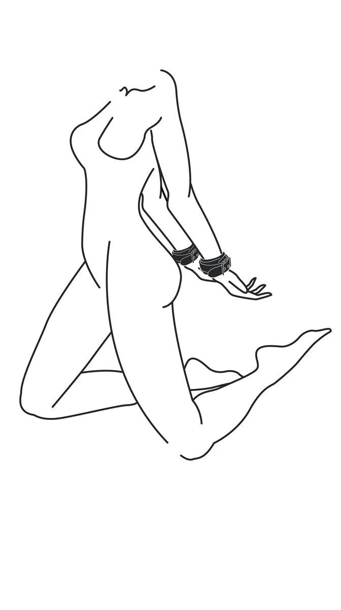 Fetish - Kunstlederen Handboeien - Zwart
