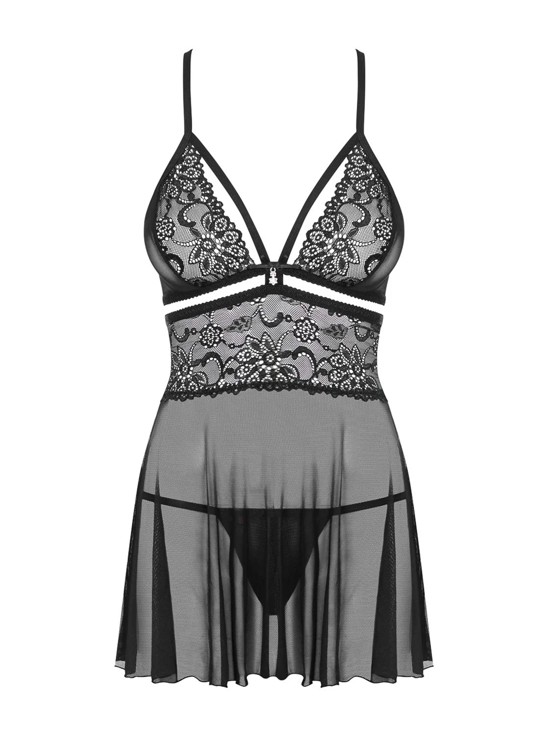 Babydoll Setje - Zwart