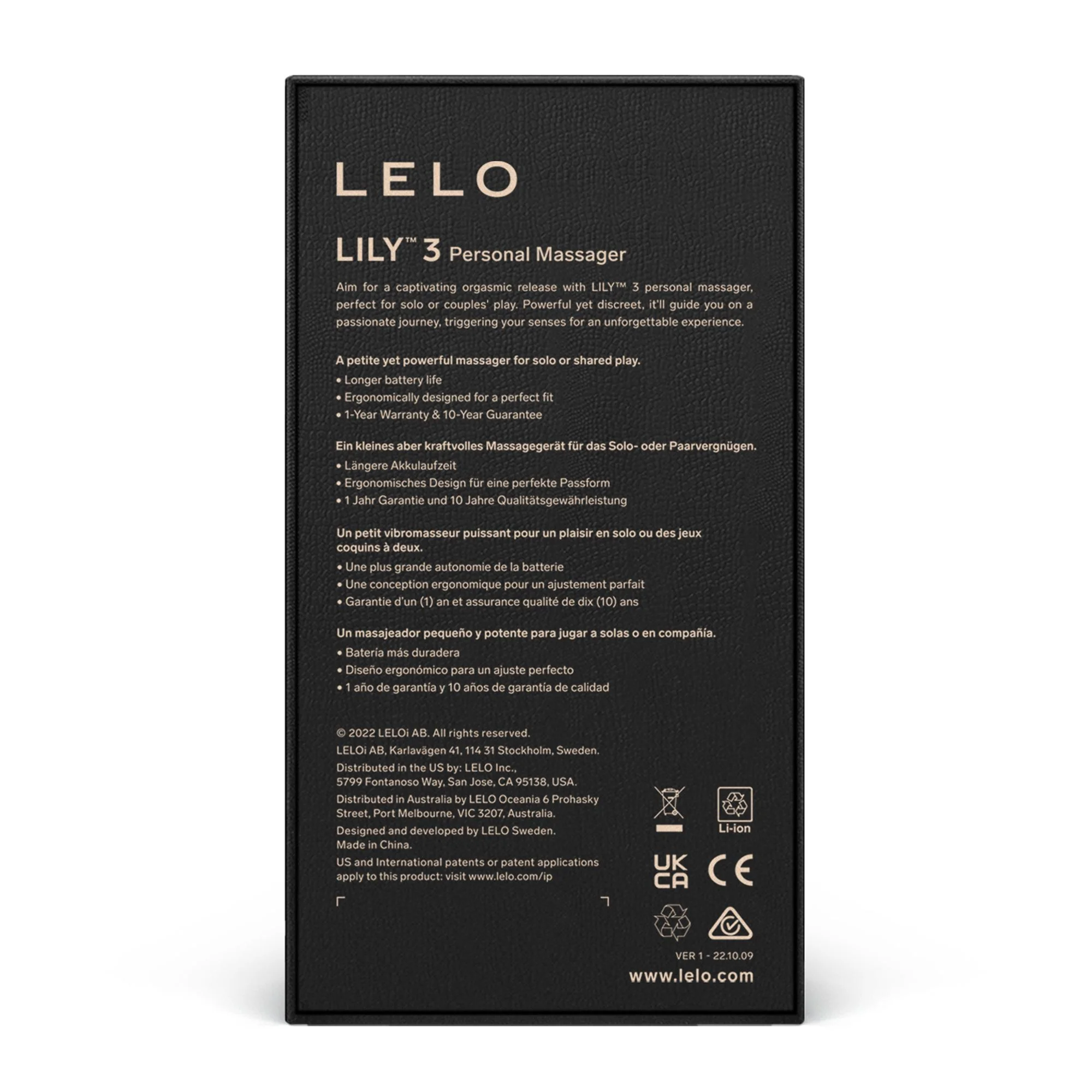 LELO- Lily 3 Personal Massager - Polair Green