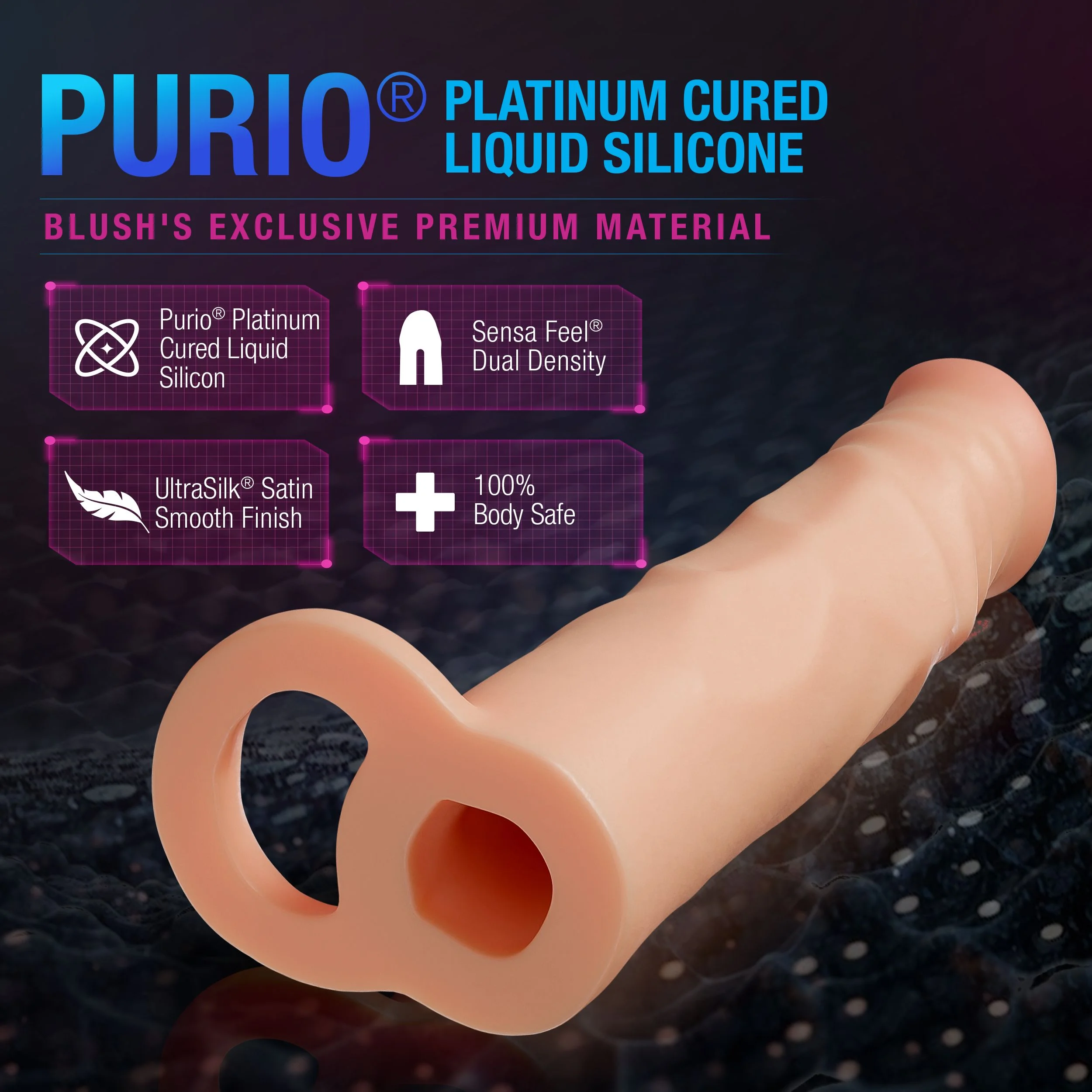 Blush - Performance Plus Siliconen Penis Extender - 6,3 cm
