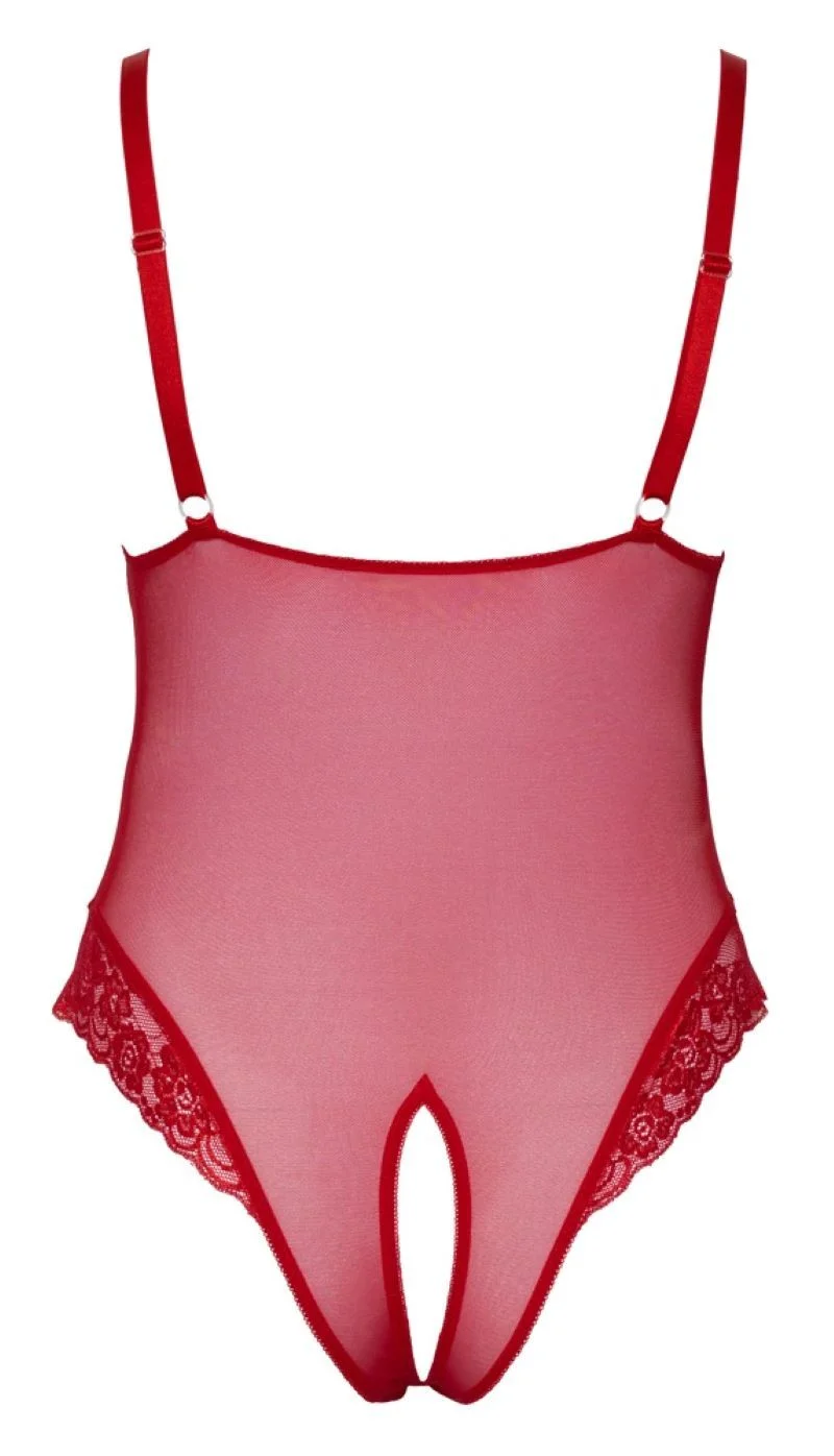 Body Met Open Kruisje - Rood