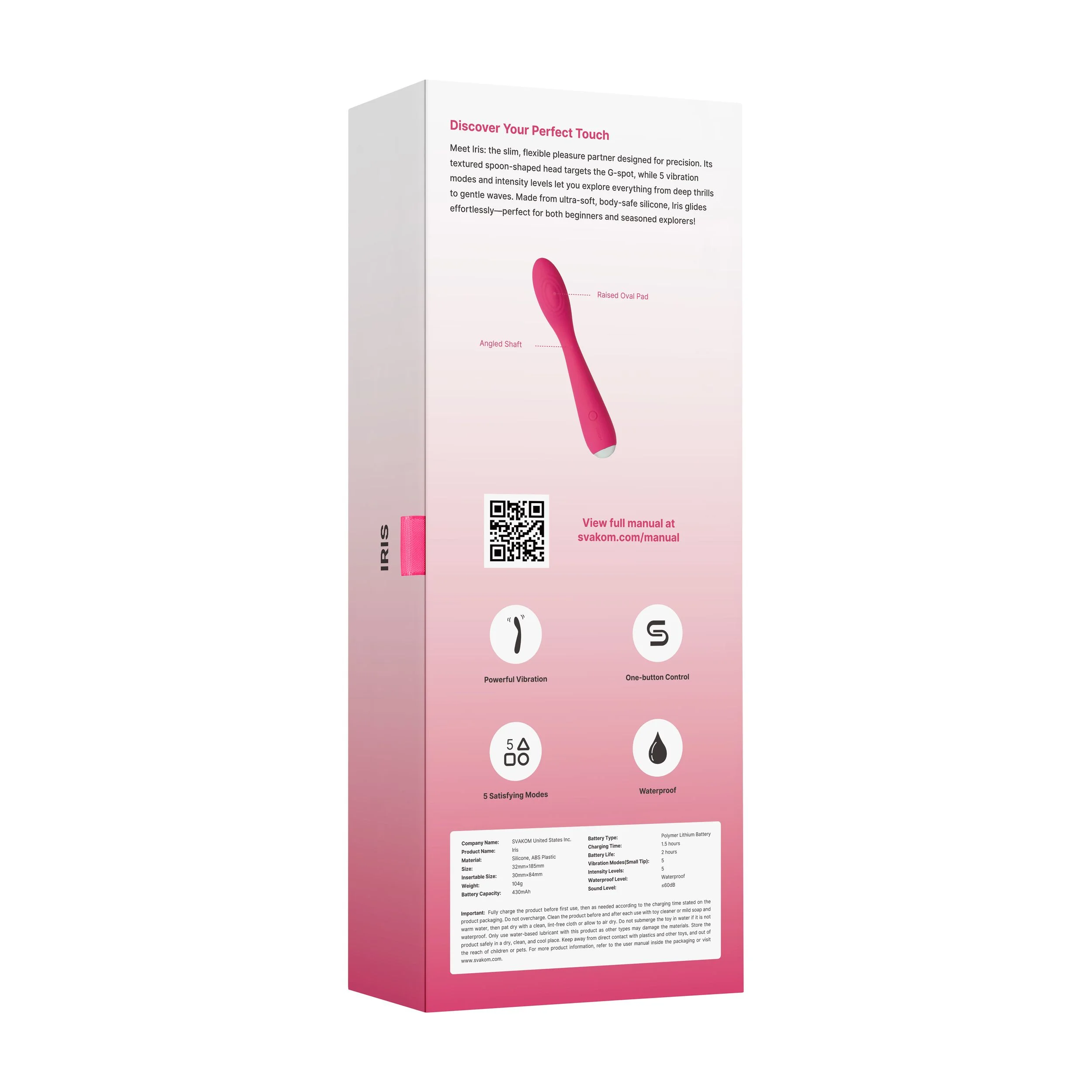SVAKOM - Iris G-Spot En Clitoris Vibrator - Plum Red