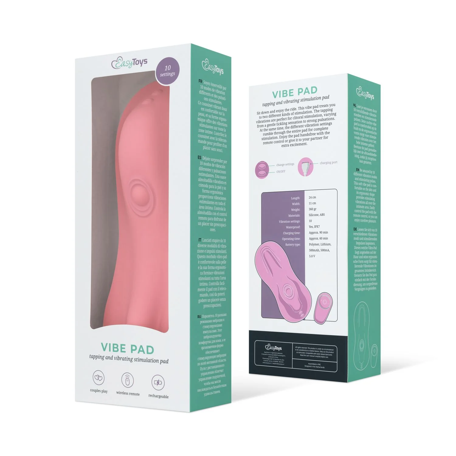 – Vibe Pad Tappend en Trillend met Afstandsbediening – Roze