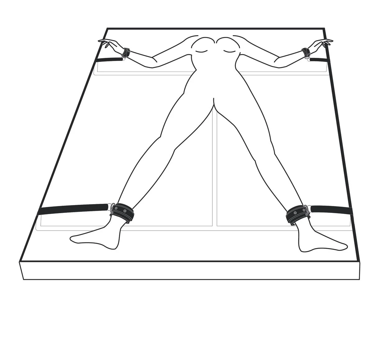 Fetish - Under Mattress Restraint Set