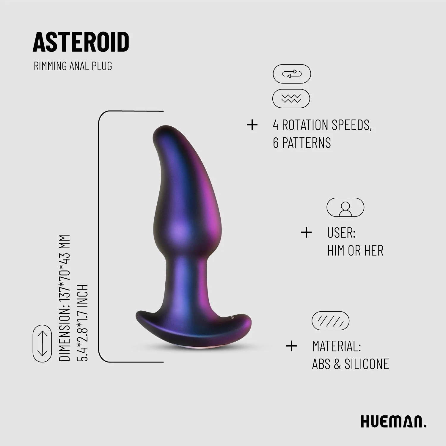Hueman - Asteroid Rimmende Anaal Plug