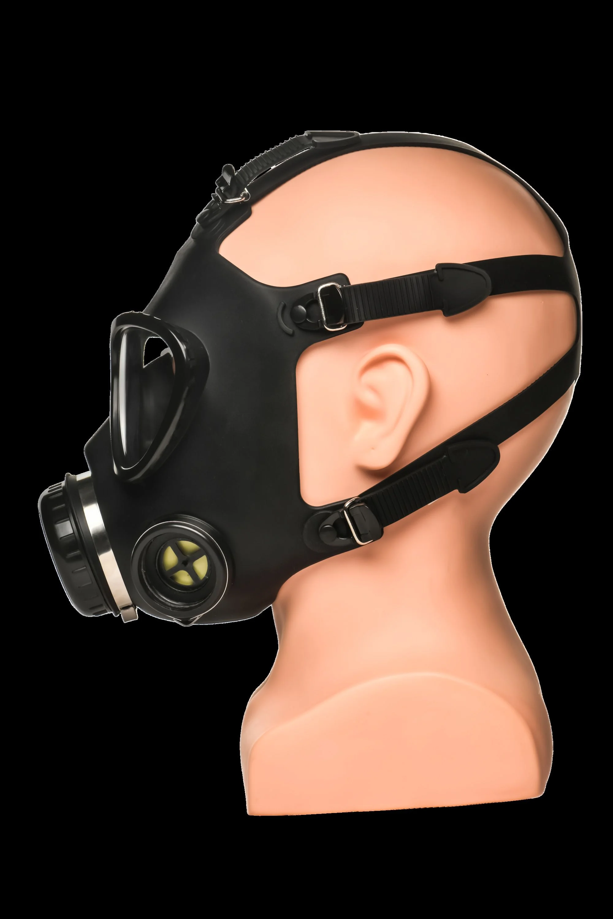 XR Brands - Inhaler Gas Masker Met Fles - Zwart & Wit